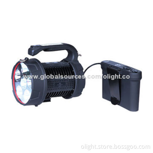 LED flashlight X6 with maximum output 5,000 lumen for field work, construction site, searching